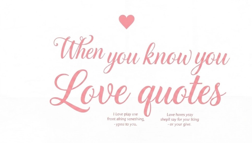 when you know you know love quotes