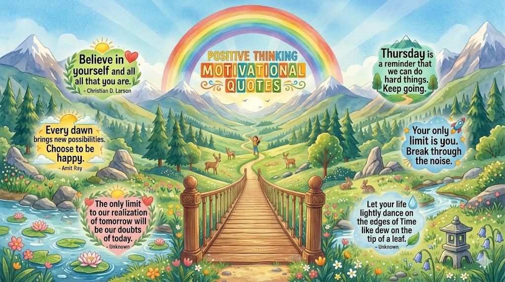 positive thinking thursday motivational quotes
