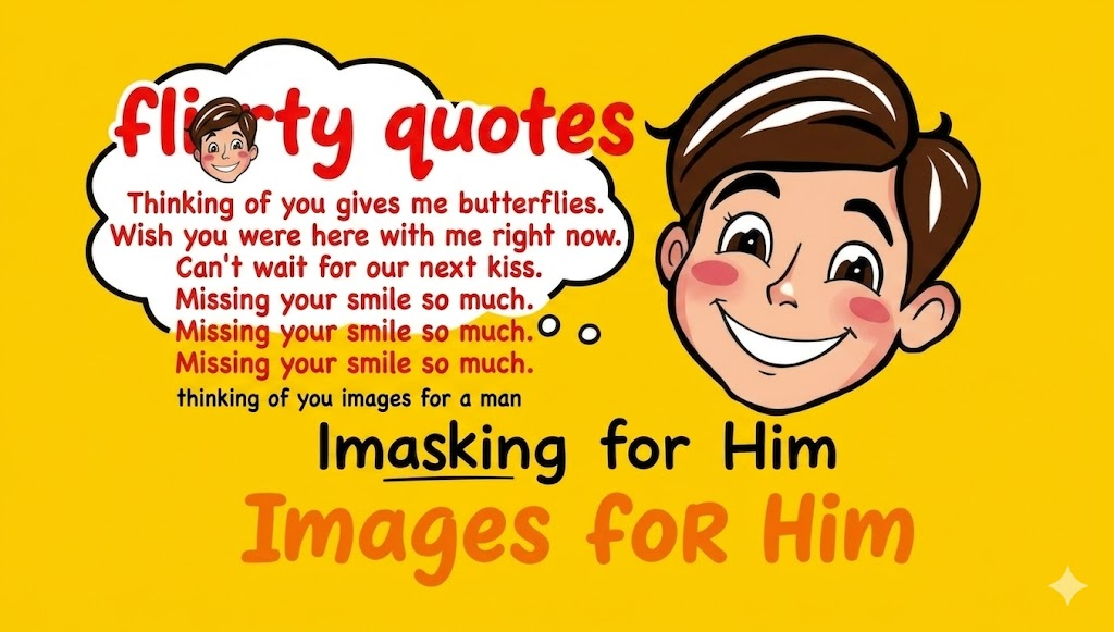 flirty quotes thinking of you images for a man