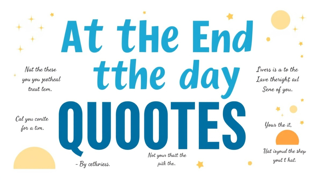 at the end of the day quotes