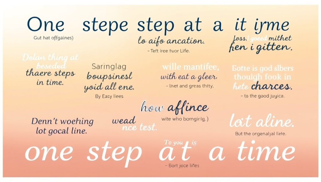 one step at a time quote