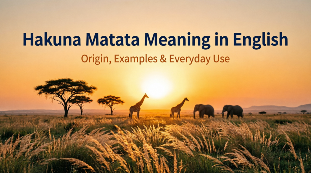 hakuna matata meaning in english