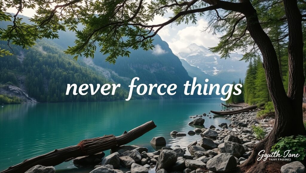 never force things quotes