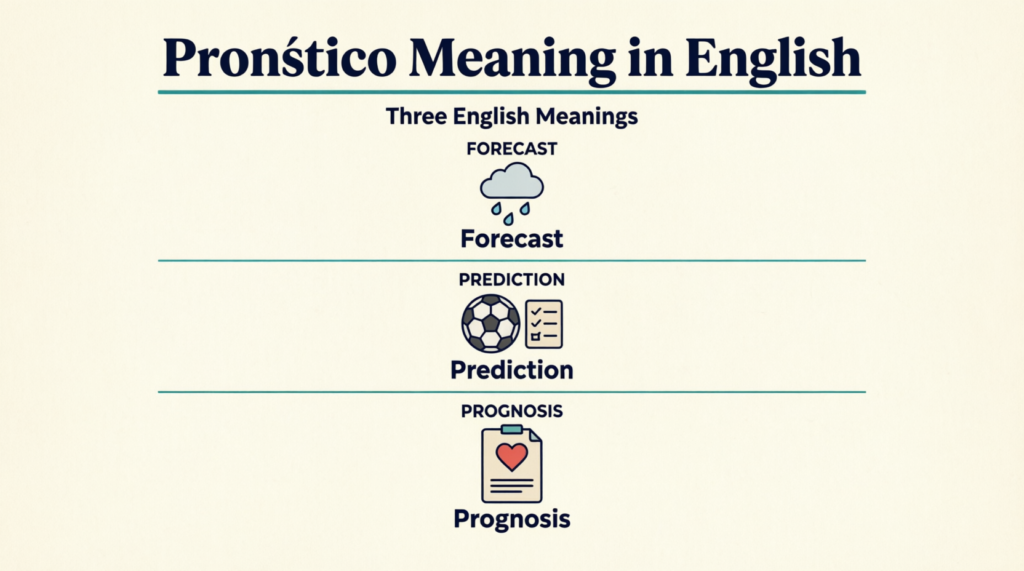 pronóstico meaning in english