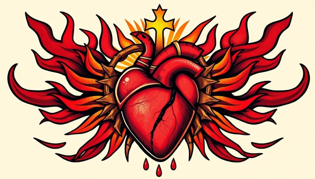 sacred heart tattoo meaning