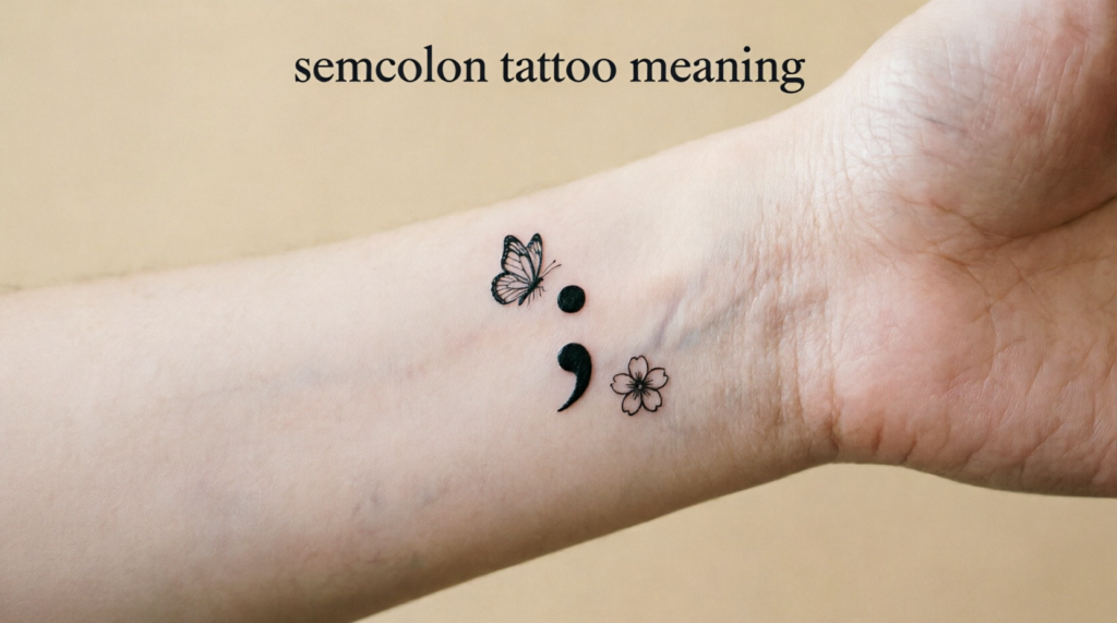 semicolon tattoo meaning